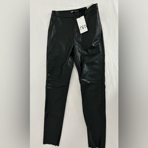 Zara faux leather leggings NWT